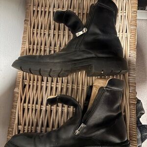 Bally Corigliano Leather Boots Made in Italy - Black 8.5 E | Free Shipping!